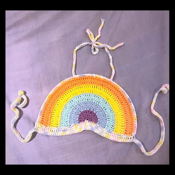 Hand Crafted Other - Rainbow crochet top new